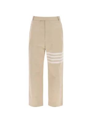 4-Bar Twill Cropped Trousers