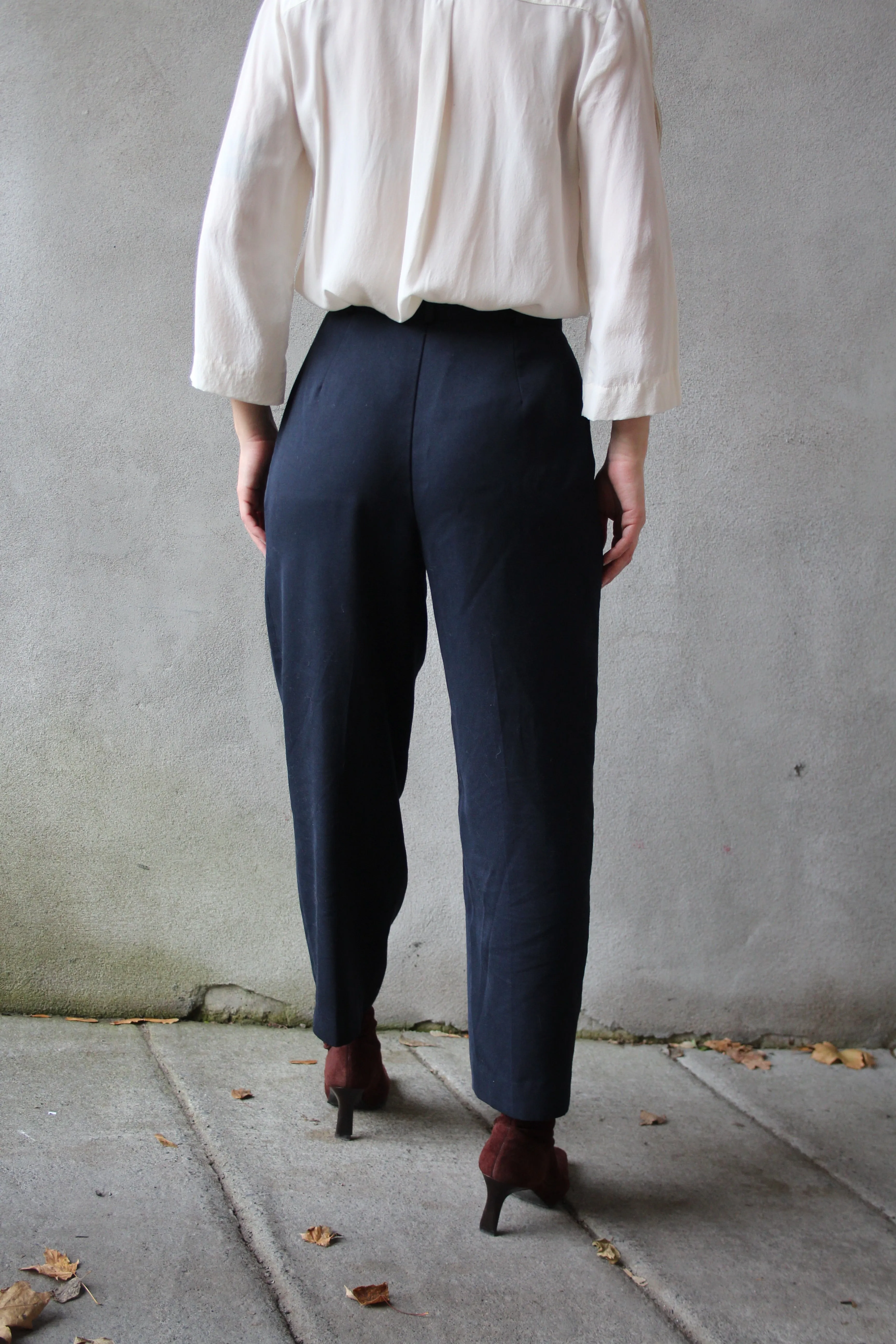 90s Navy Trousers - 28