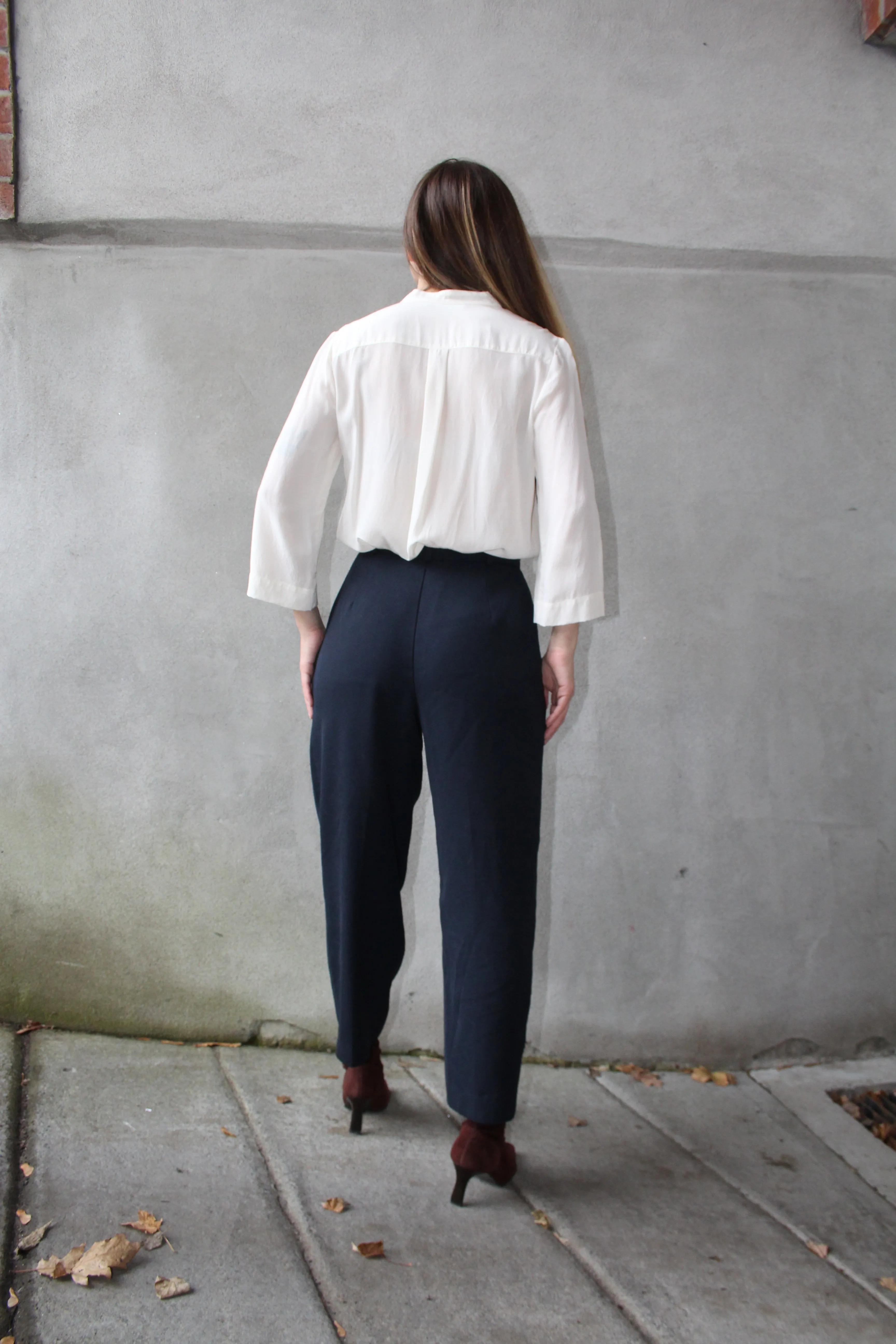 90s Navy Trousers - 28