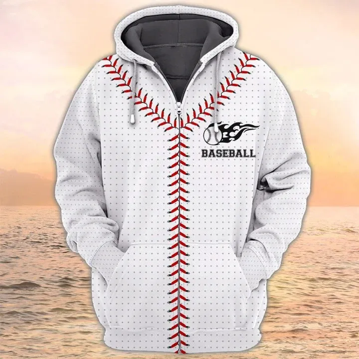Baseball Stitches Laces 3D All Over Printed Shirts for Men and Women, Baseball Player Hoodie, Baseball Clothing