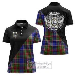 Beattie Tartan Women's Polo Shirt with Family Crest and Military Logo Style