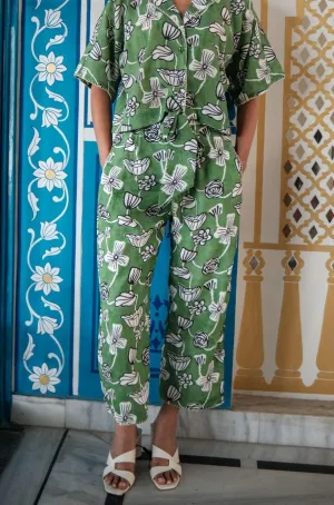 Botanical Vine Cropped Trousers