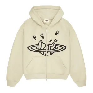 Broken Planet Zip Up Hoodie Bone White