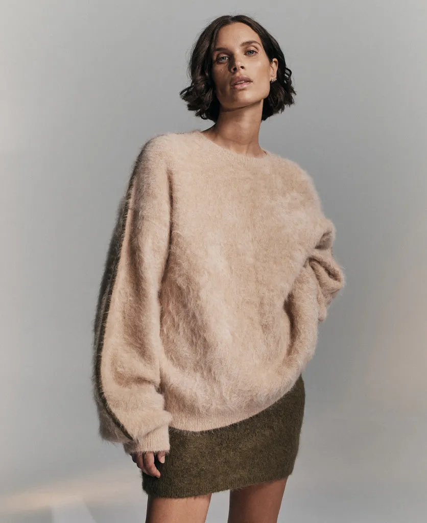 BRUSHED ALPACA SWEATER