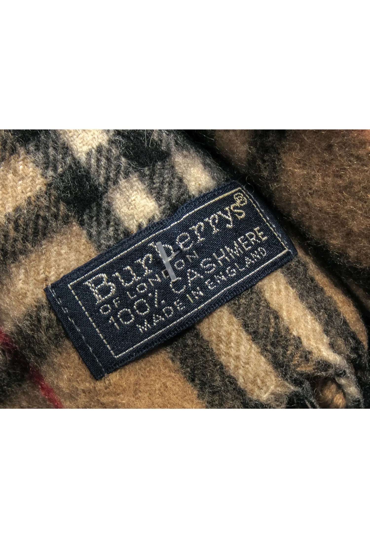 Burberry - Tan Tartan Print Cashmere Scarf