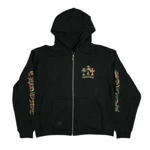 Chrome Hearts Black Camo Zip Up Hoodie Black