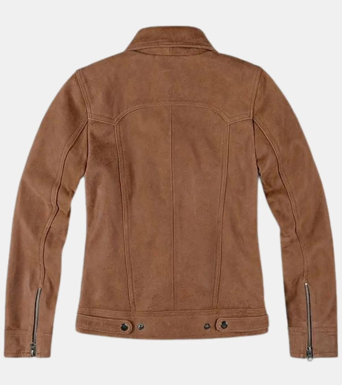 Clemonte Women's Brown Suede Leather Jacket