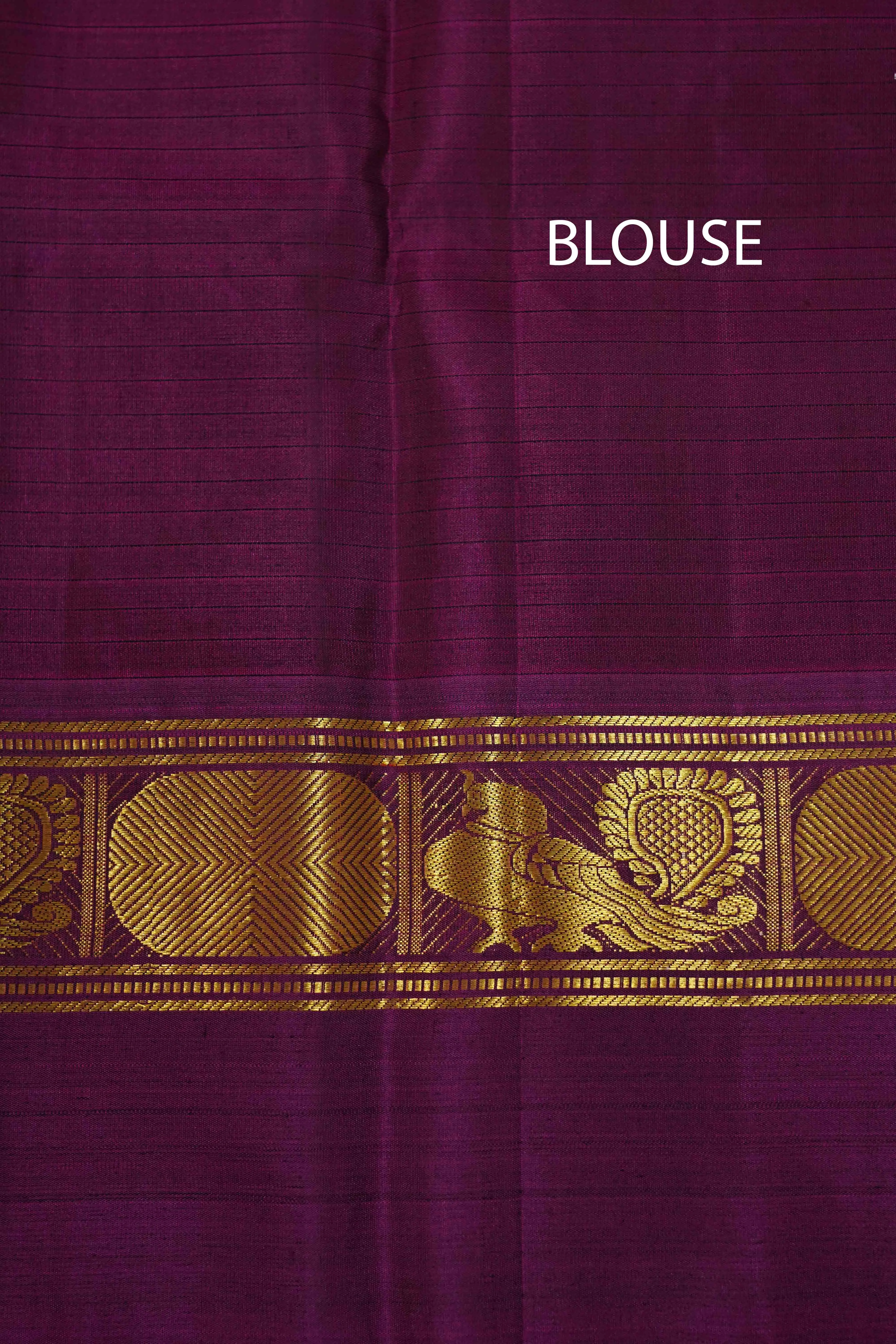DARK CHOCOLATE WITH PURPLE JAM PURE KANCHIVARAM SILK SAREE