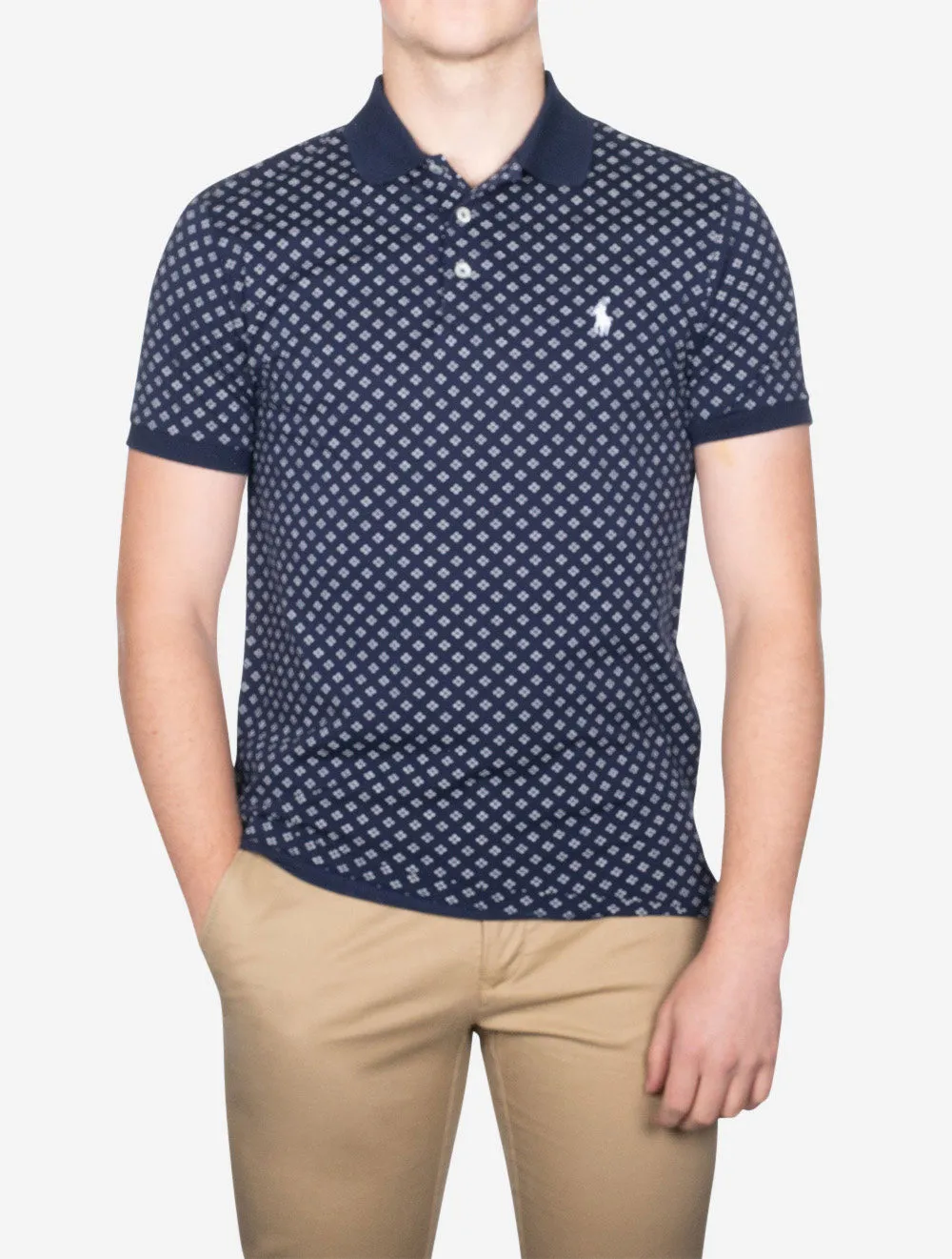 Diamond Dots Polo Shirt Cruise Navy