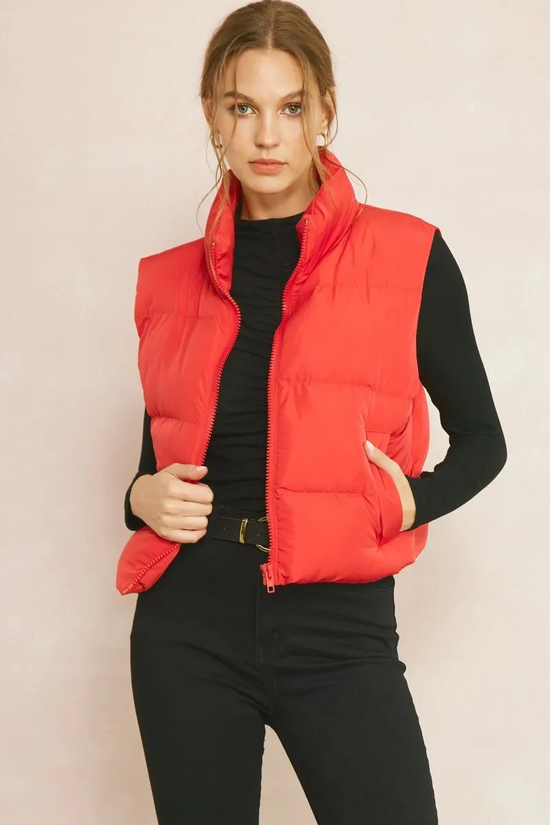 Double Down Vest - Red