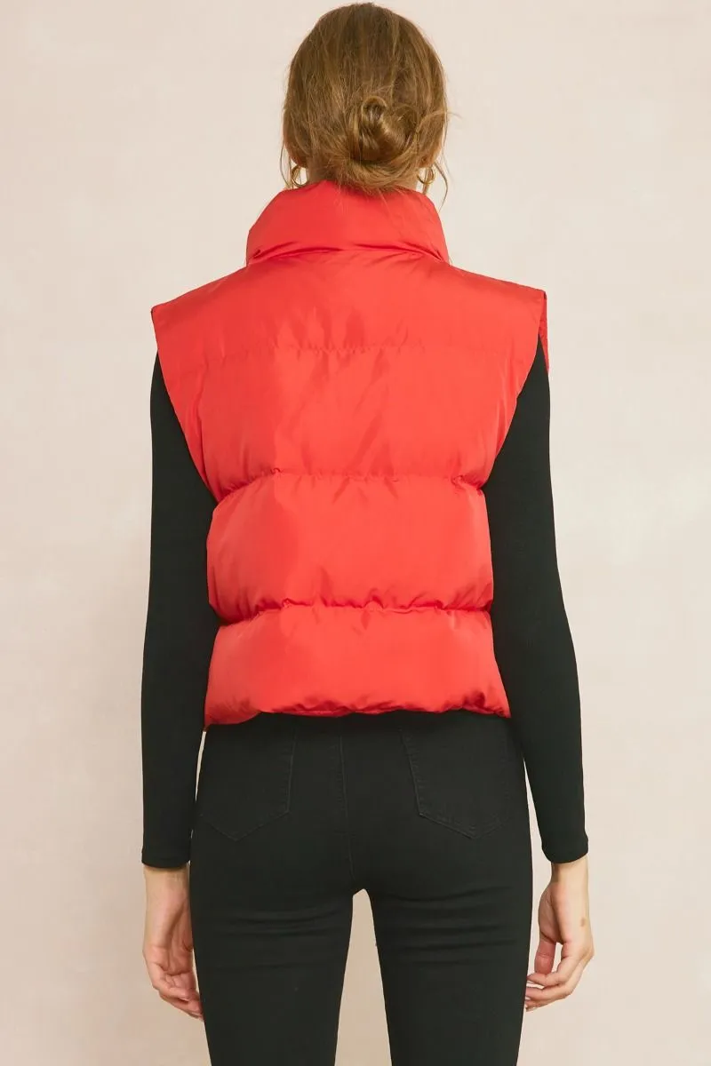 Double Down Vest - Red