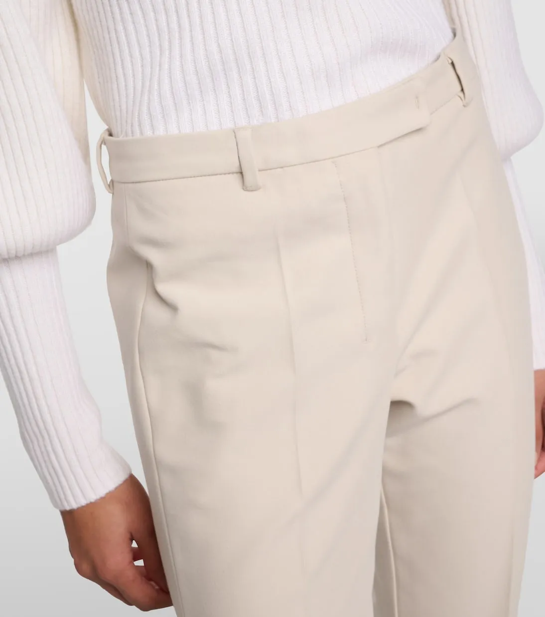 Fatina 'S Max Mara cropped straight trousers, white