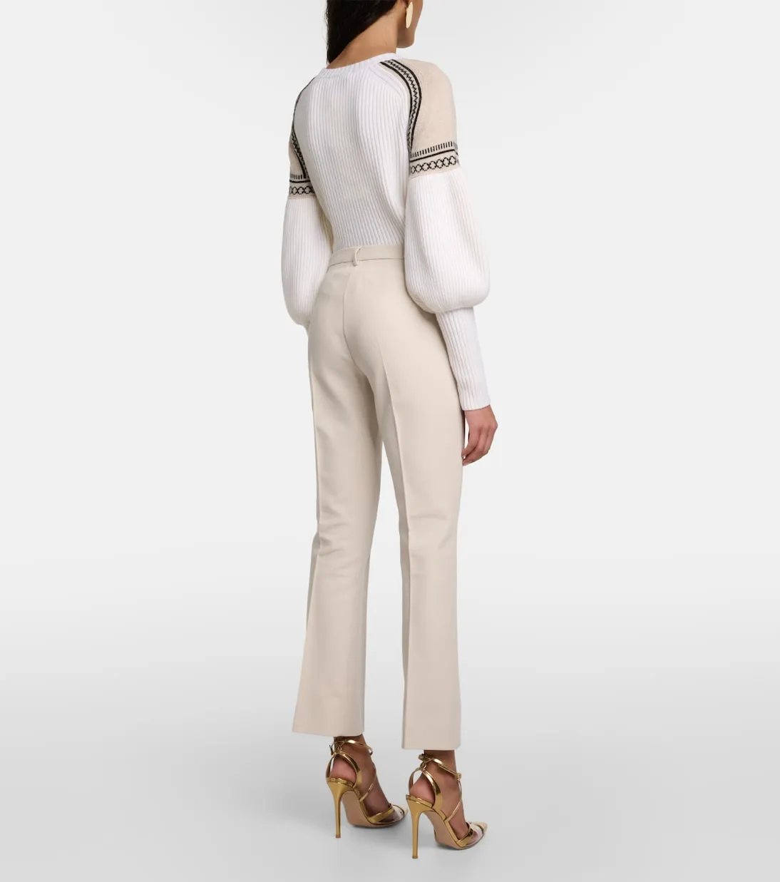Fatina 'S Max Mara cropped straight trousers, white