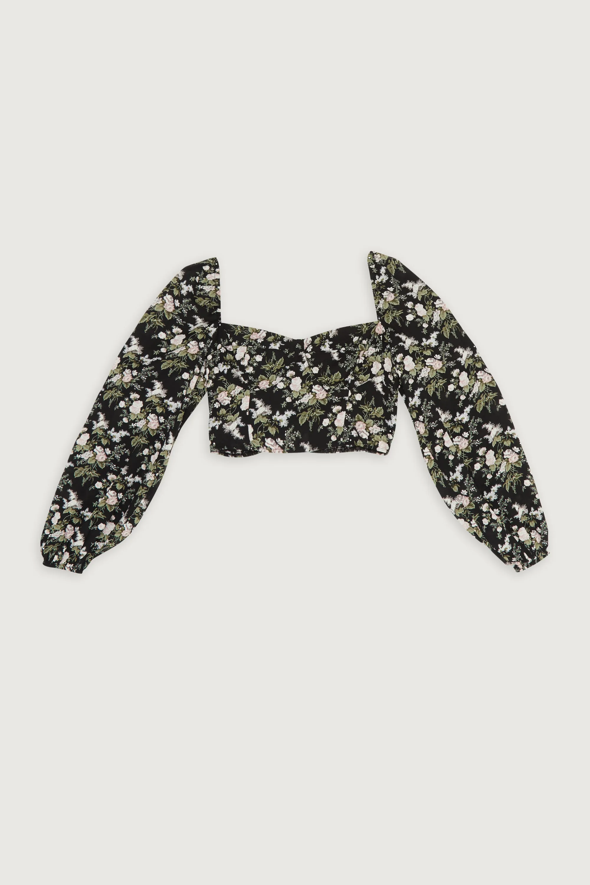 FLORAL PUFF SLEEVE TOP