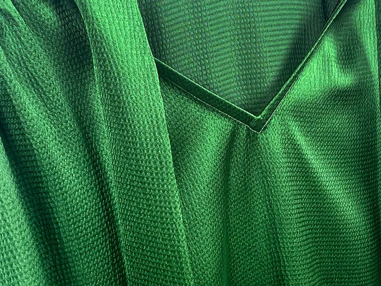 Huanzi new puff sleeves silk satin shirts top blouse - Oitr