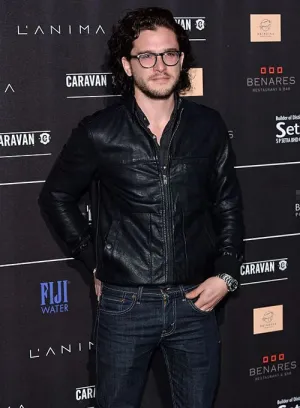 KIT HARINGTON BATTERSEA ANNUAL PARTY LEATHER JACKET | MEN CELEBRITY LEATHER JACKET BY THE JACKET SELLER