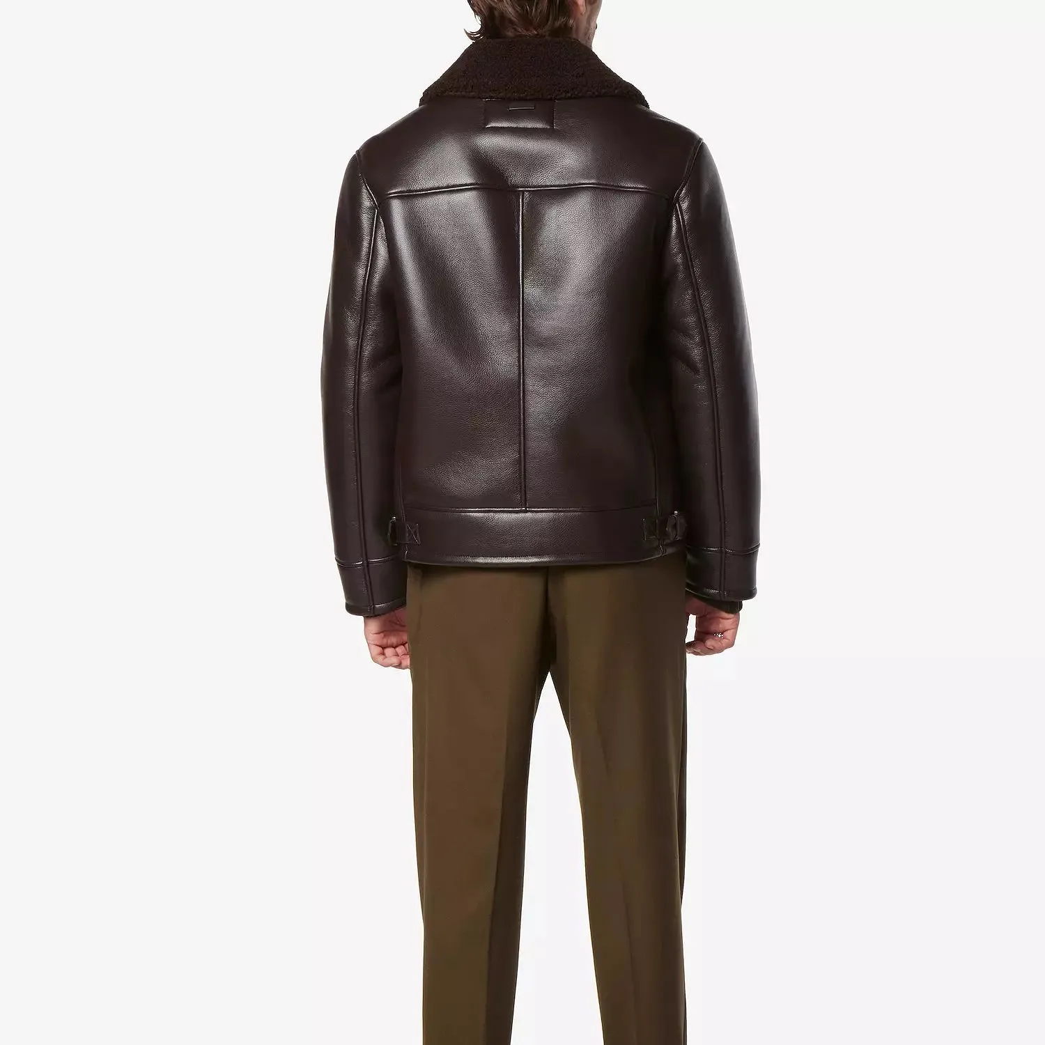Men's Andrew Marc Cadman Faux Sherpa Collar Pilot Jacket