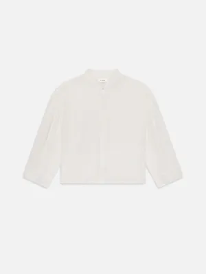 Modern Puff Sleeve Shirt -- White