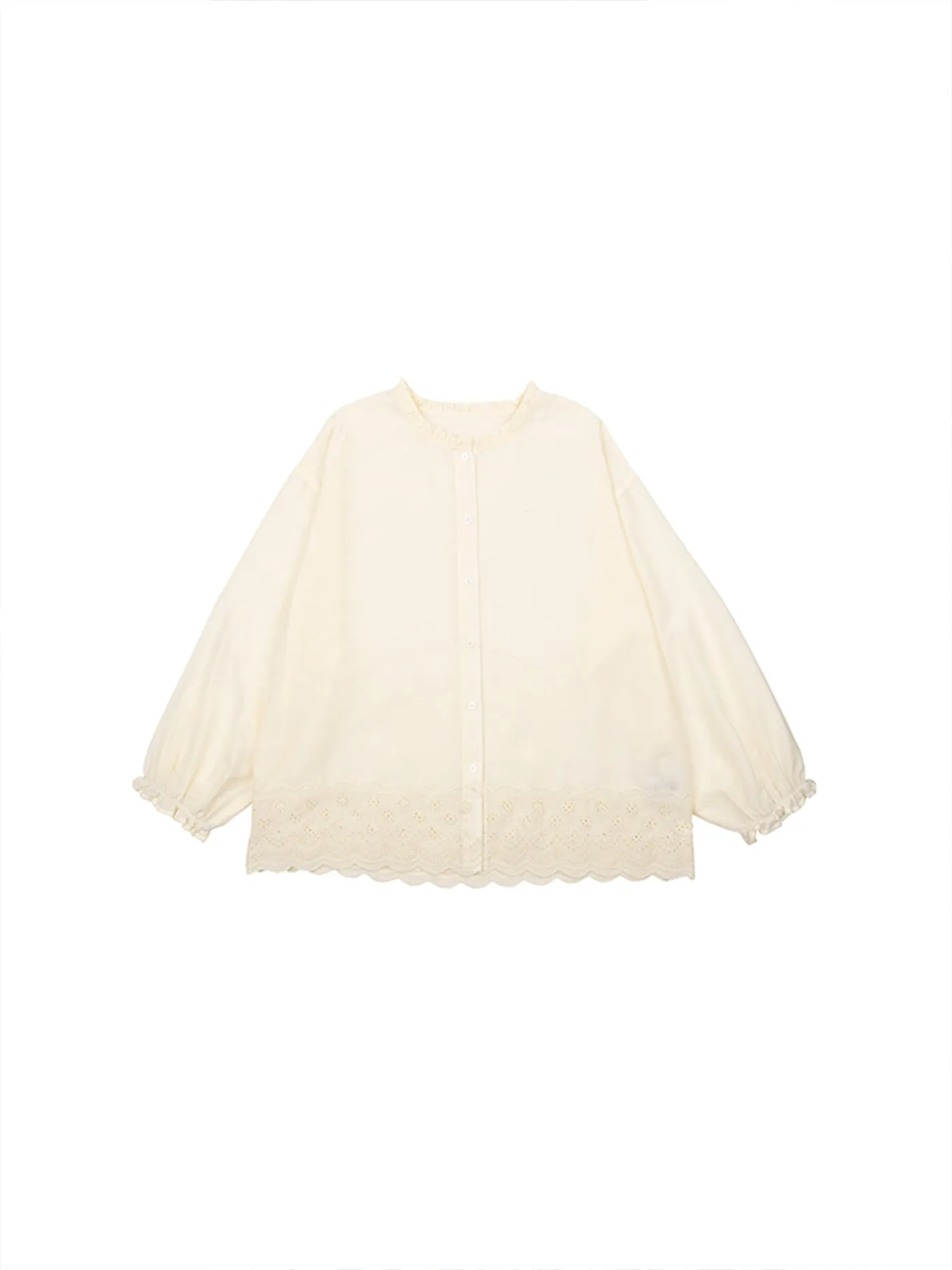 NORAH SUE Cotton Silk Embroidery Blouse