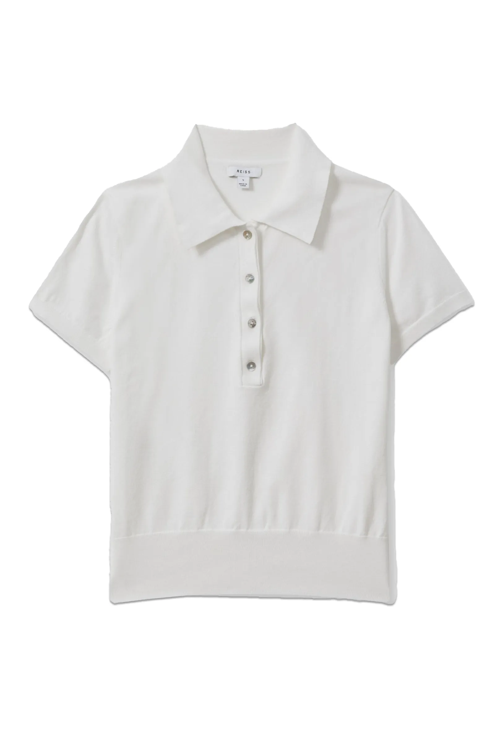 Polly Ivory Cotton Blend Polo Shirt