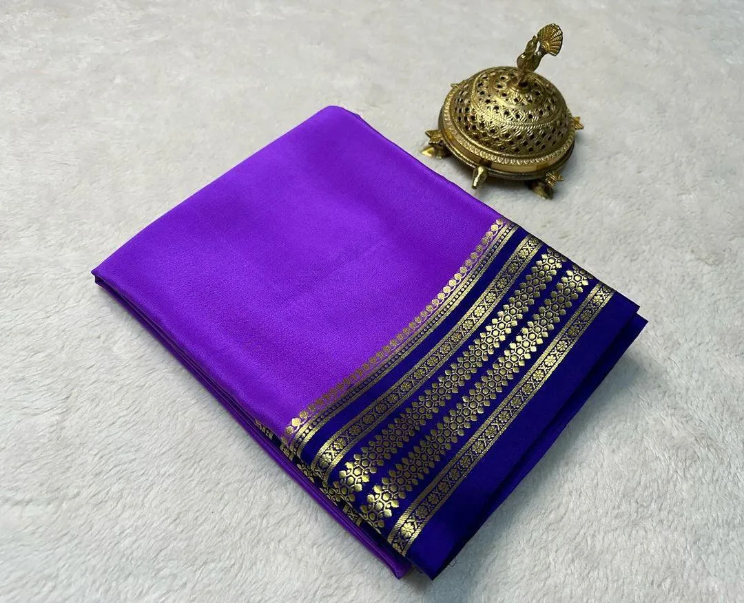Pure Mysore silk sarees in contrast borders