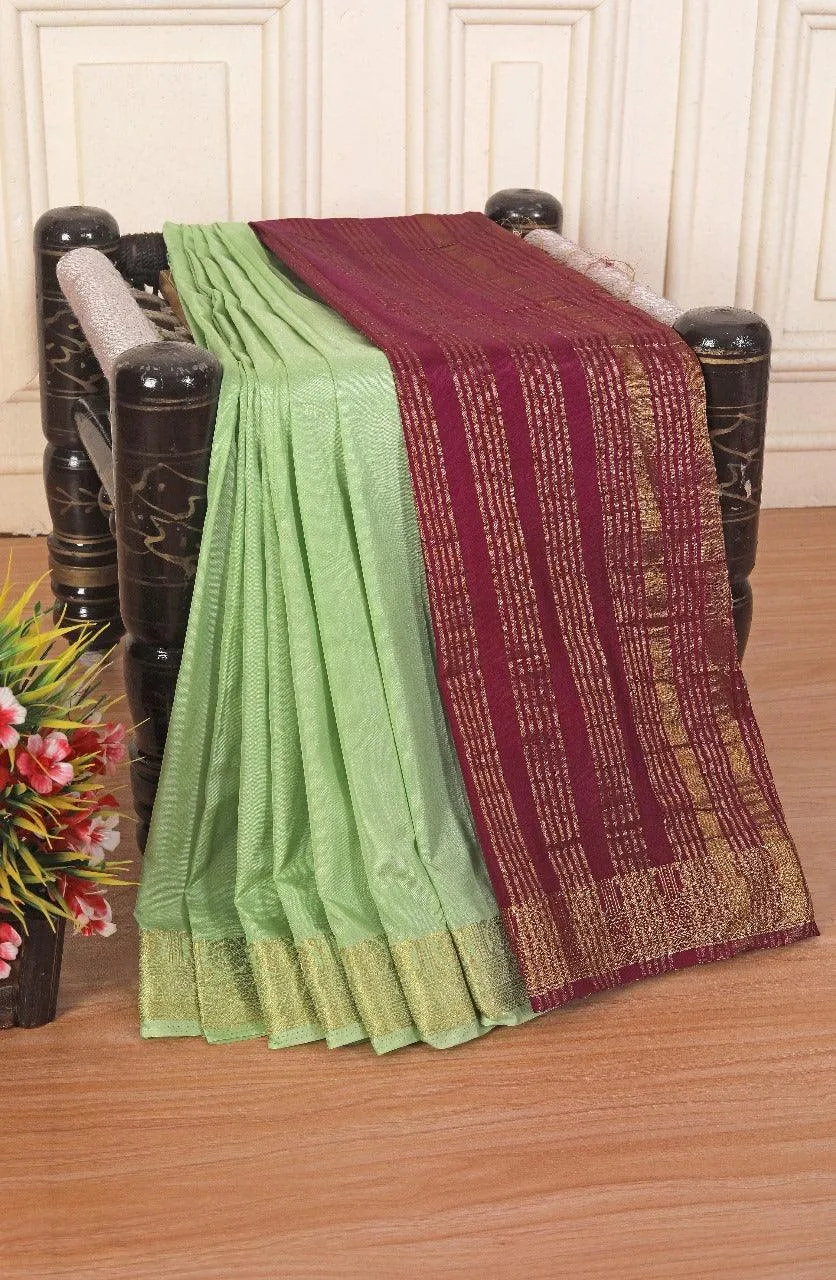 Pure Mysore Silk Sarees: Where Tradition Meets Luxury in Pista
