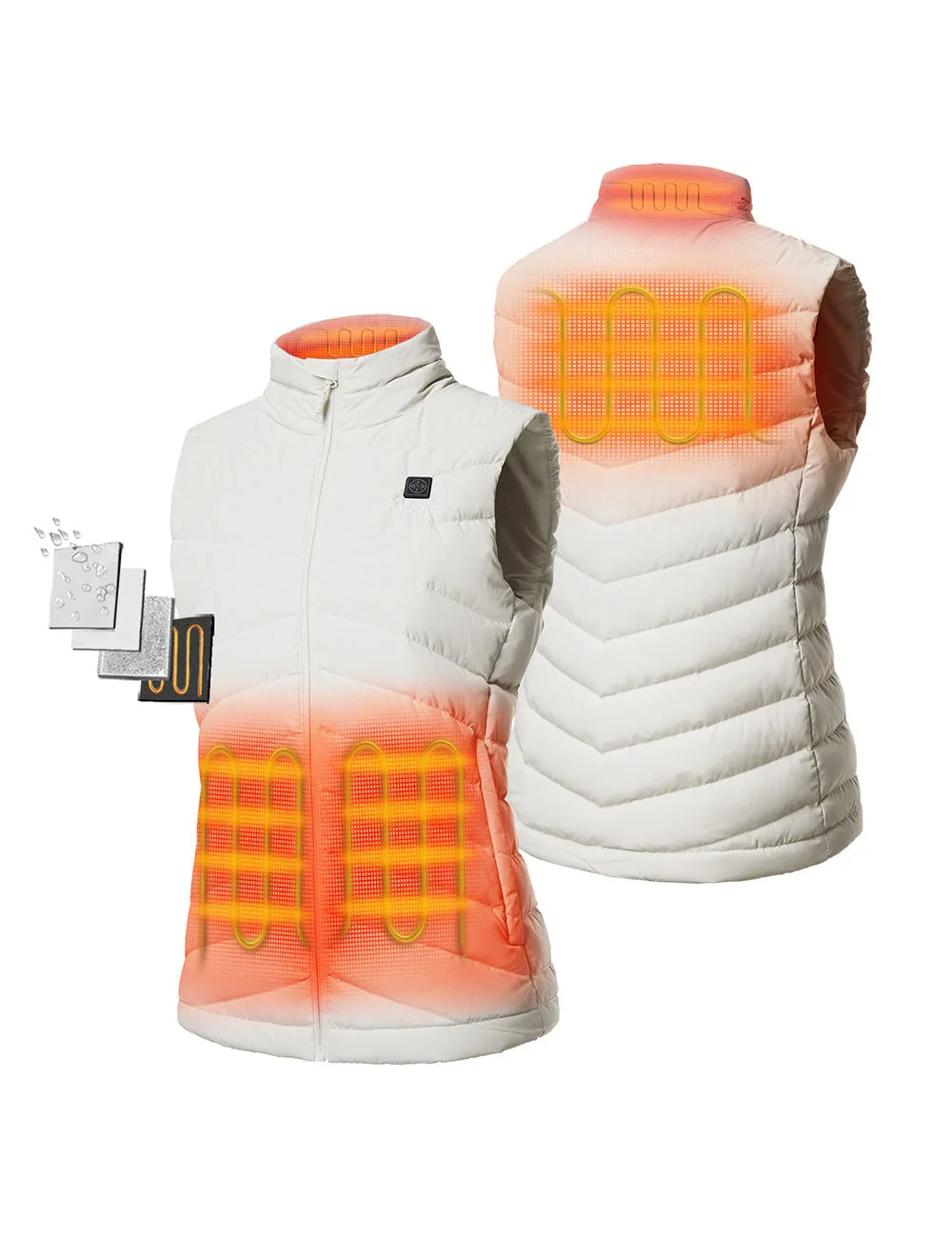 Women's Heated Lightweight Down Vest - All Colors