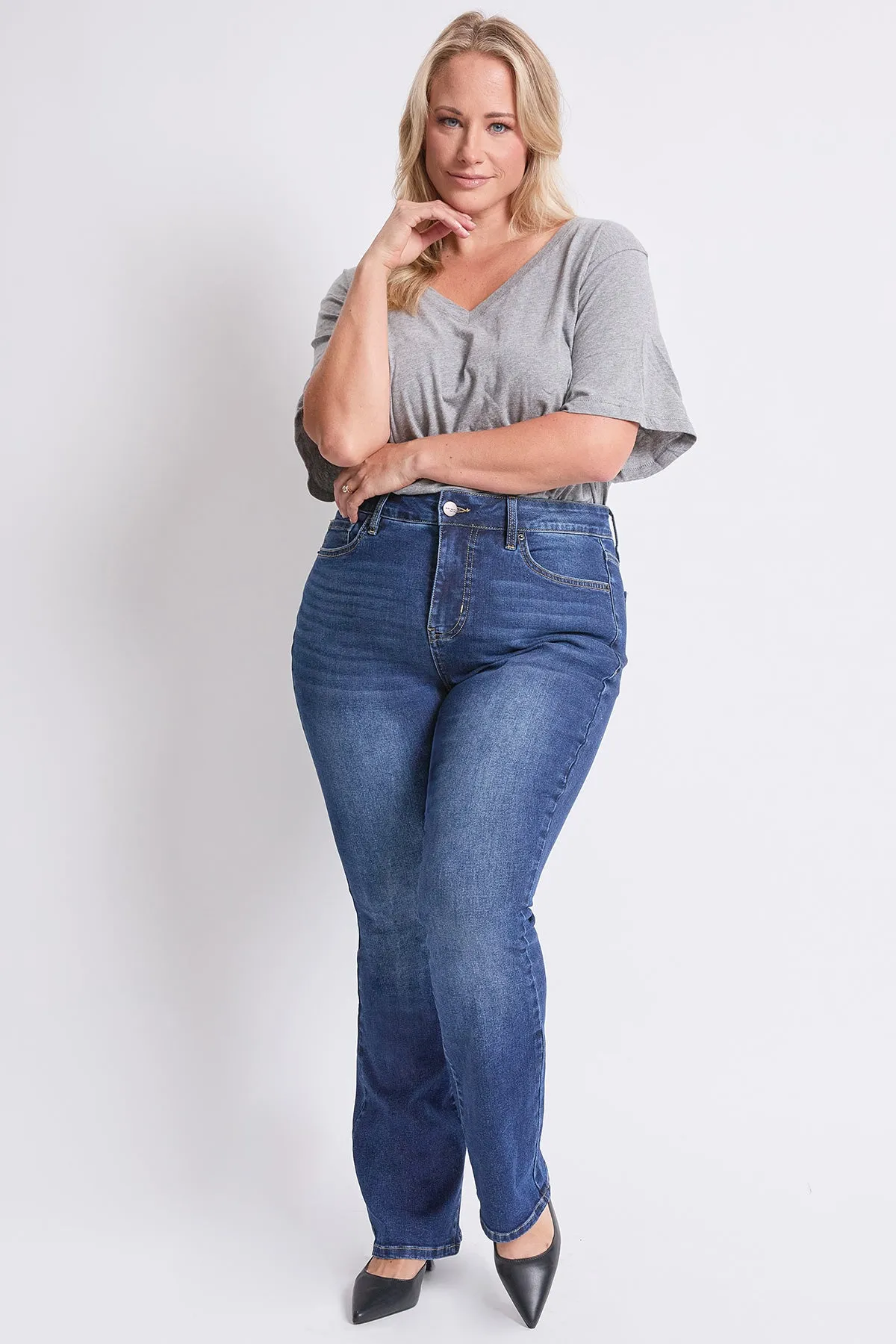 Women's Plus High Rise Slim Bootcut Jeans