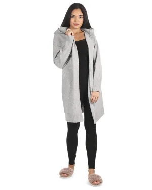 Women's Sweater Knit Hooded Open-Front Cardigan Sweater