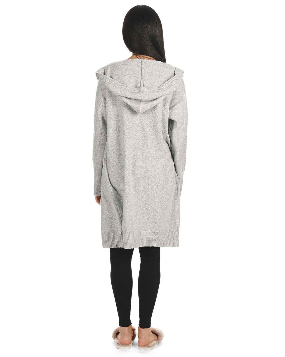 Women's Sweater Knit Hooded Open-Front Cardigan Sweater