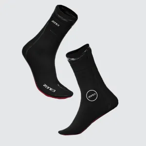 Zone3 Neoprene Heat-Tech Warmth Swim Socks - Black/Red
