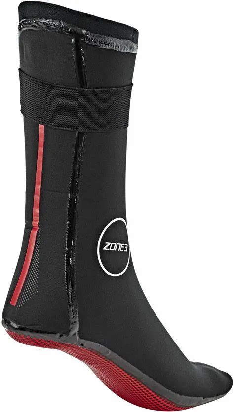 Zone3 Neoprene Heat-Tech Warmth Swim Socks - Black/Red